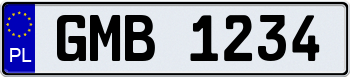Tablica rejestracyjna Malbork GMB